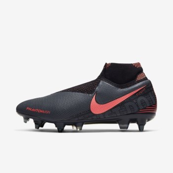 Nike Phantom Vision Elite Dynamic Fit Anti-Clog SG-PRO - Női Focicipő - Sötét Szürke/Fekete/Világos